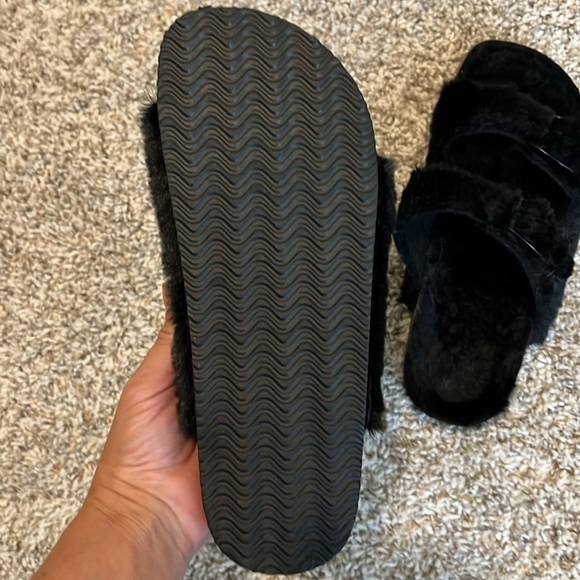 Slippers Wide Open Toe Cork Footbed Slides - Picture 8 of 12